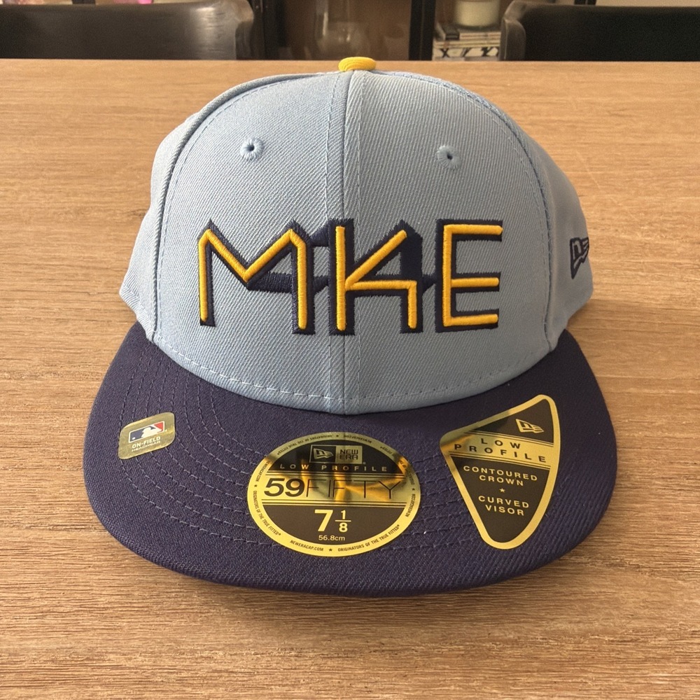 Milwaukee Brewers City Connect New Era 59Fifty LP Fitted Hat Cap Size 7 1/8 MLB